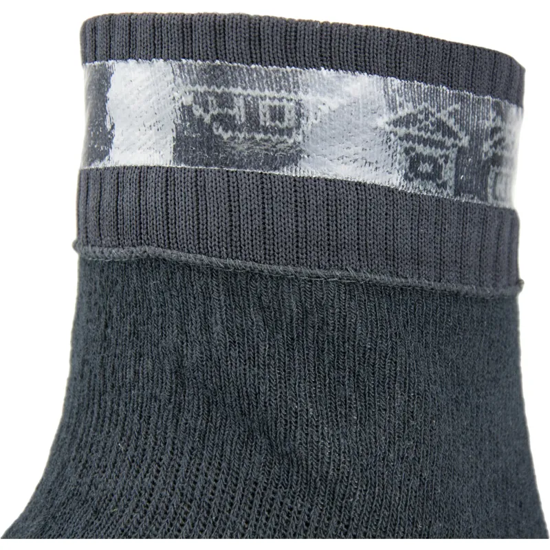 Sealskinz Mautby Waterproof Warm Weather Ankle Length Sock with Hydrostop Navy Blue/Grey/Red-2